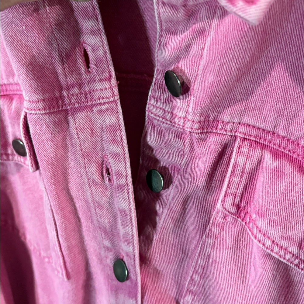 Pink Denim Jacket - image 5